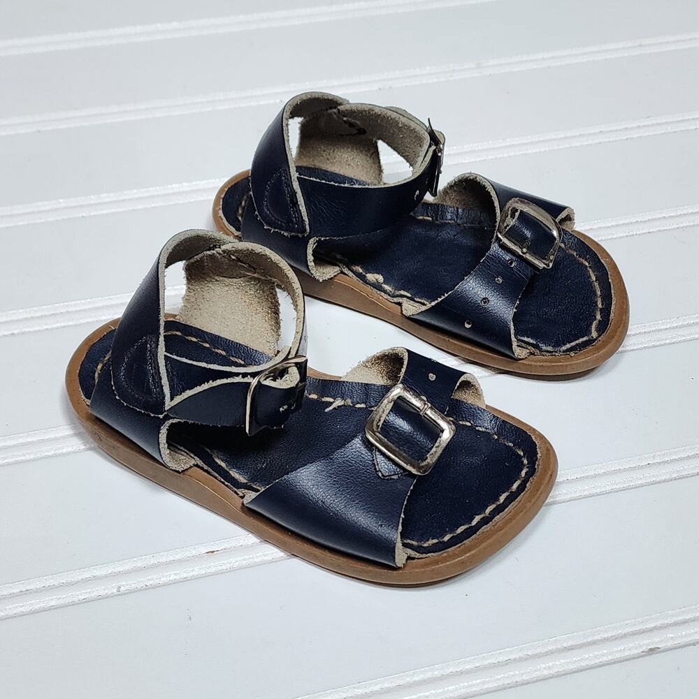 Salt Water Sun-San Surfer Navy Sandals Size 5 Infant/Toddler